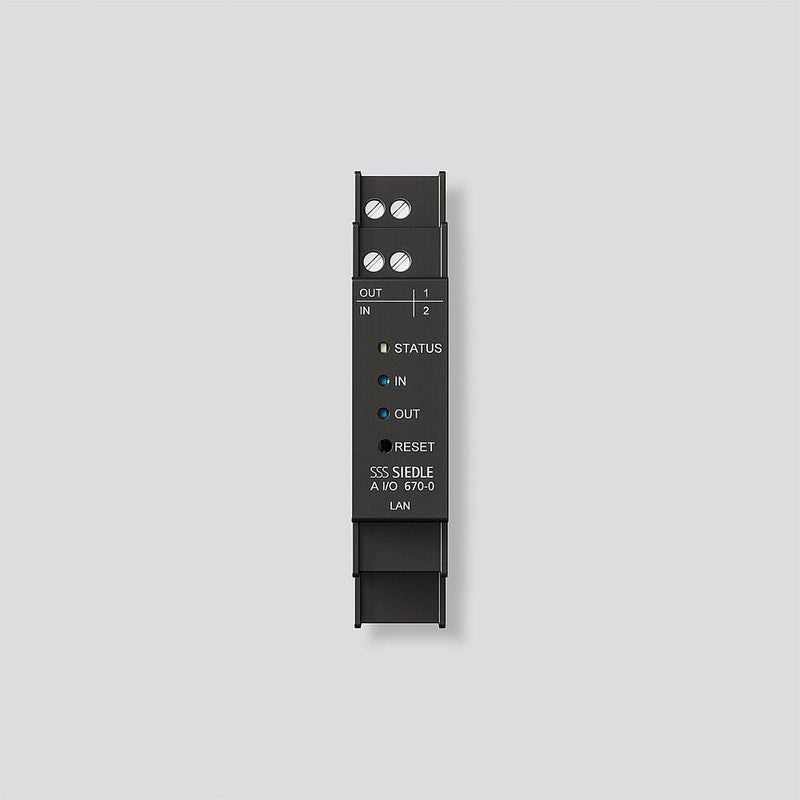 Siedle&Söhne - Zusatzgerät für Türkommunikation IP-Schaltaktor für Access A I/O 670-0 Schwarz − 1 Stück