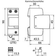 DEHN - Kombi-Ableiter für Energietechnik Kombi-Ableiter DV M2TN255FM #956205 Typ1+2+3