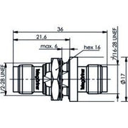 Telegärtner - Koax-Kupplung TNC-Verbindungsstück 100023836 Einb.(F-F), 50Ohm − 5 Stück