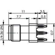 Telegärtner - Koax-Steckverbinder SMA-Buchse für LTP 50Ohm 100024690 Press in 603 − 5 Stück