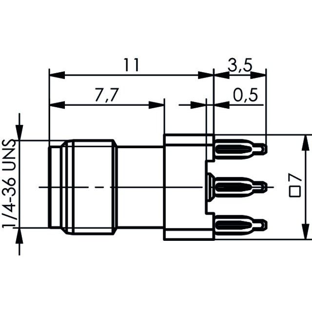 Telegärtner - Koax-Steckverbinder SMA-Buchse für LTP 50Ohm 100024690 Press in 603 − 5 Stück