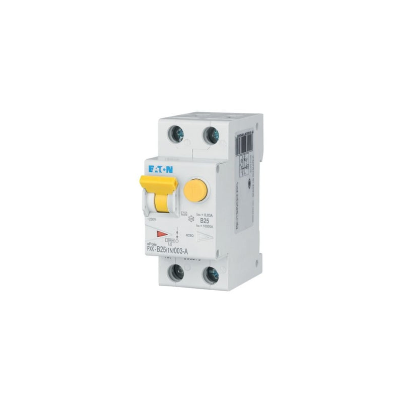 Eaton - Kombination FI-Schalter/Leitungsschutzschalter FI/LS-Kombischalter PXK-B25/1N/003-A B 25A 1p+N, 30mA