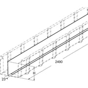 Niedax - Trennwand für Kabeltragsystem GFK-Trennsteg BKT 140 (2,5m) 107x2500mm − 3 Packung