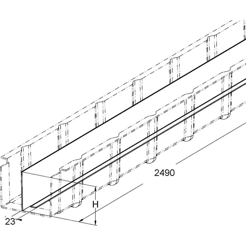 Niedax - Trennwand für Kabeltragsystem GFK-Trennsteg BKT 140 (2,5m) 107x2500mm − 3 Packung