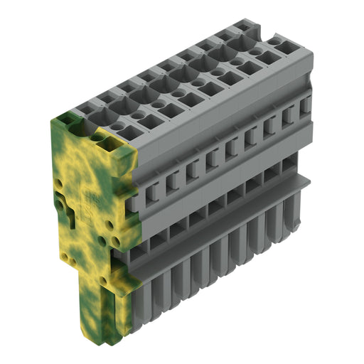 WAGO - Ein- und mehrpolige Klemmenleiste 1-Leiter-Federleiste 769-110/000-037 4mm²,gr/gn-ge − 25 Stück