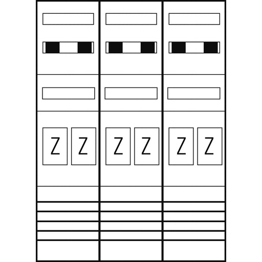 ABN - Zählerfeld Zählerplatz EZ37360 eHZ 6Z