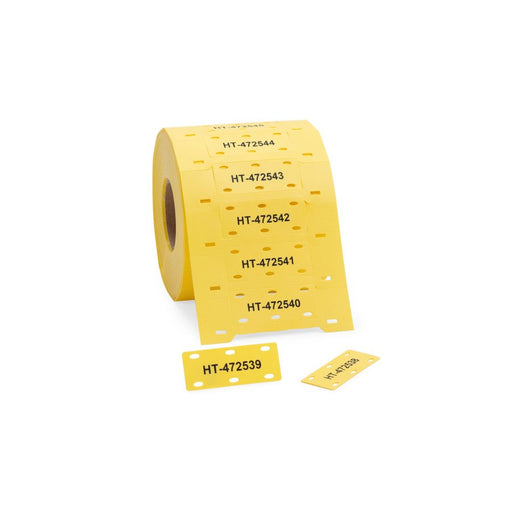 HellermannTyton - Kabelmarkierungssystem Kennzeichnungsschilder 556-80543(1000) 20x51mm gb 1000/Rol − 10000 Stück