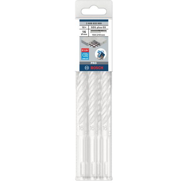 Bosch - Bohrer PRO SDS plus-5X 2608833909VE(10) Hammerbohrer 16 x
