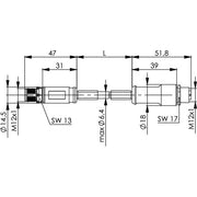 Telegärtner - Konfektionierte Leitung für steckbare Gebäudeinstallation STX M12x1-M12x1 VL X-kod. 100017379 Cat.6A-SFTP-A0300