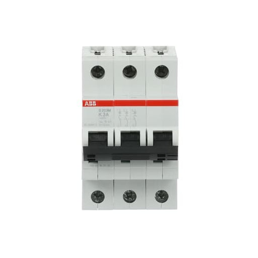 ABB Stotz S&J - Leitungsschutzschalter Sicherungsautomat S203M-K3 10 kA, 3 A, 3P