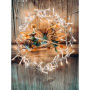 Hellum - Festbeleuchtung LED-Metallkranz 120-LED 577938 Durchmesser 45cm,ww