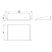 Enoc - Komponente für den Ausbau (Schaltschrank) 10" Fachboden MHF 10150-S 150mm, RAL 9005 sw