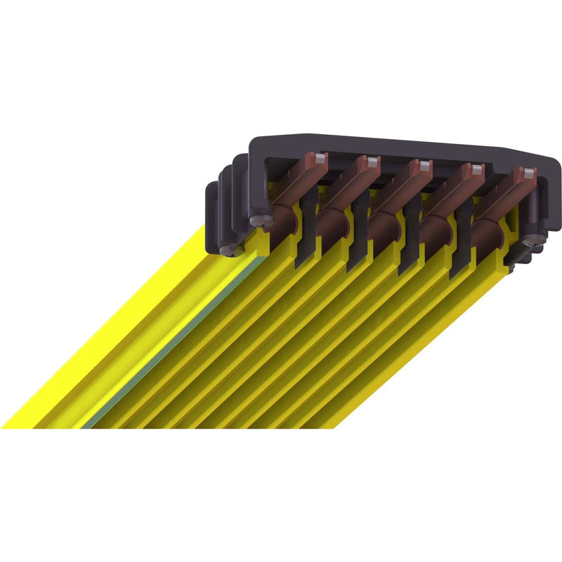 Conductix-Wampfler - Schienenverteilereinheit Kupferschiene 083115-4x5x12 60A,4mm lang mit PE