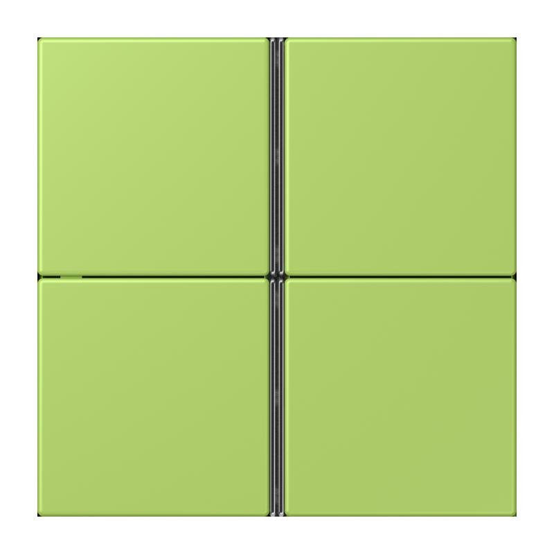 Jung - Abdeckung/Bedienelement für Installationsschalterprogramme Tastensatz 4fach LC 404 TSA 221 vert clair