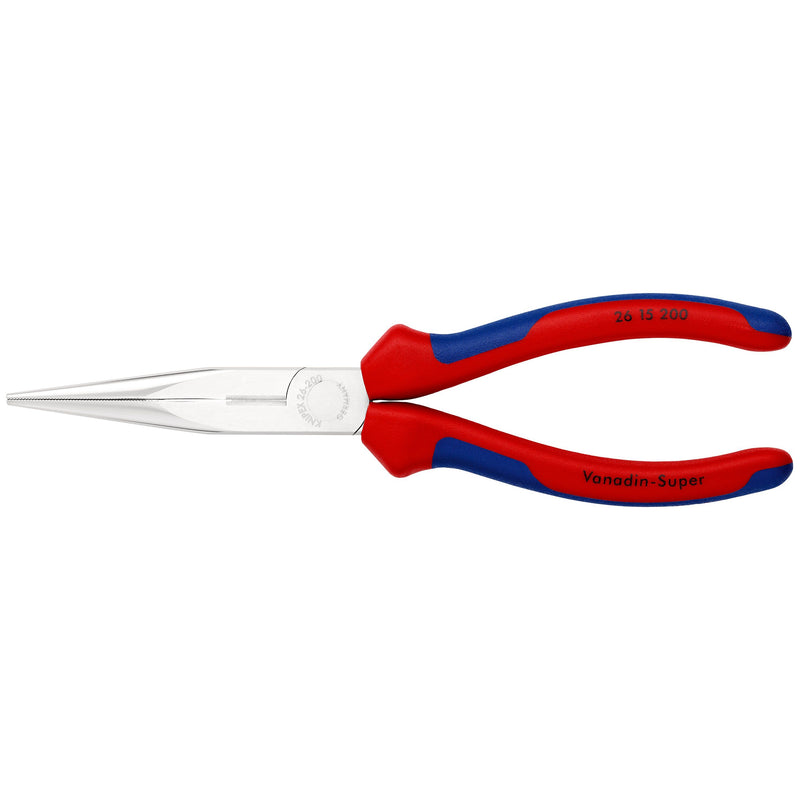 Knipex - Flachzange Flachrundzange 26 15 200 mit Schneide, 200mm