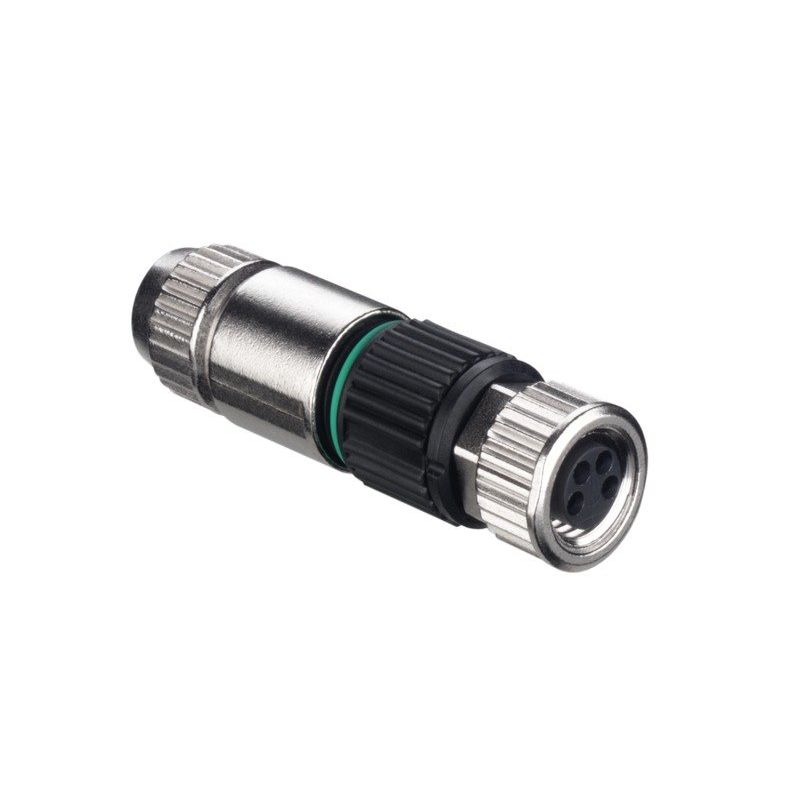 Leuze - Rundsteckverbinder, feldkonfektionierbar (Industriesteckverbinder) Leitungsdose D M8A-4P-SK