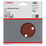 Bosch - Schleifpapier/Schleifvlies Schleifblatt C430, 150 mm, 2608605721 180 6 Löcher Klett