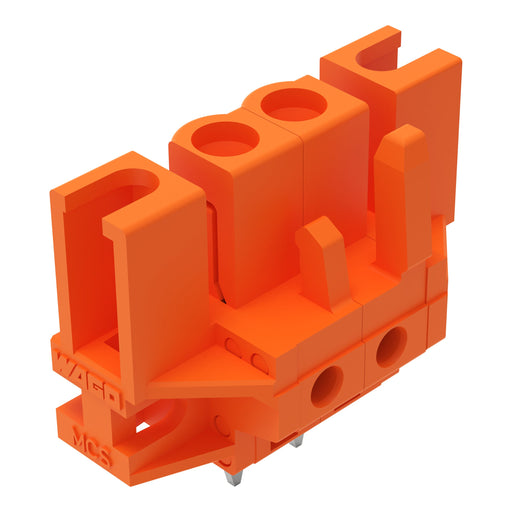 WAGO - Leiterplattensteckverbinder THT-Federleiste gerade 232-162/047-000 Maß 5,08mm,orange − 100 Stück