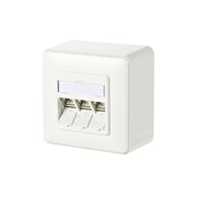 Metz Connect - Kommunikationsanschlussdose Kupfer AP-Dose C6Amodul 130B11D30002-E 3Port 180 rws − 10 Stück