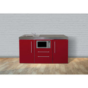 Stengel - Mini-Küche Miniküche Premiumline MPMBR160KSMWKSrBl2S Bordeauxrot