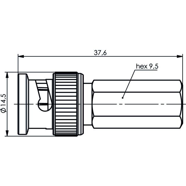 Telegärtner - Koax-Steckverbinder BNC-Kabelstecker Twist-On 100023451 G2 (RG-59B/U)