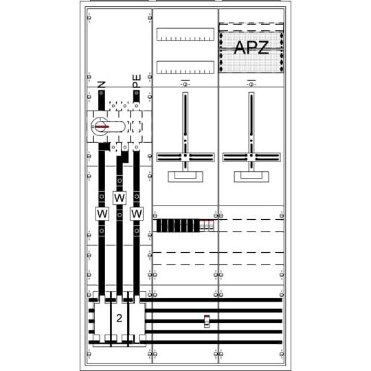 Striebel&John - Zähler-Komplettschrank Komplettschrank WA39KN1 mit Zählerkreuz