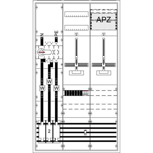 Striebel&John - Zähler-Komplettschrank Komplettschrank WA39KN1 mit Zählerkreuz