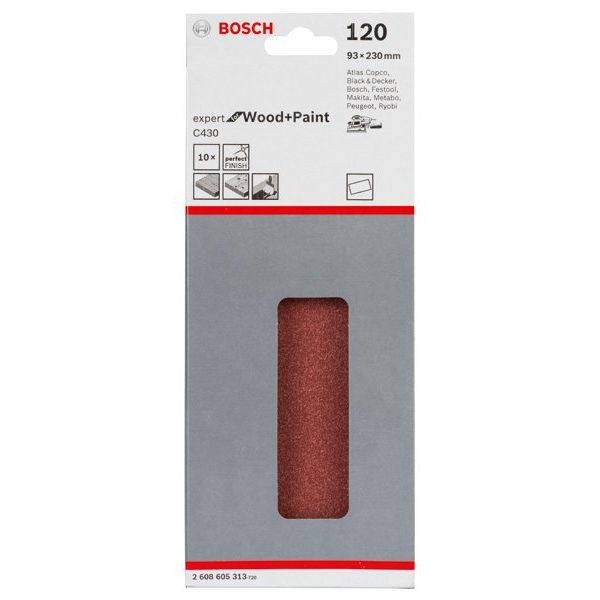 Bosch - Schleifpapier/Schleifvlies Schleifblatt C430, 93 x 2608605313 230 mm 120 ungelocht