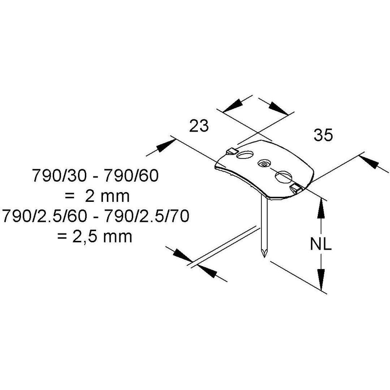 HKL - Nagelscheibe 790/40 − 100 Stück