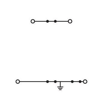 WAGO - Schutzleiter-Reihenklemme Doppelstockklemme 2000-2218/099-000 Abschlussplatte,grau − 50 Stück