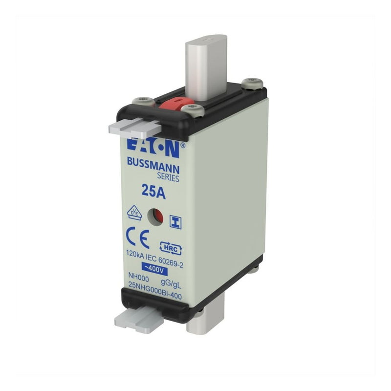 Eaton - Messersicherung Sicherungseinsatz Nieders. 25NHG000BI-400 25A AC 400V 120kA − 3 Stück