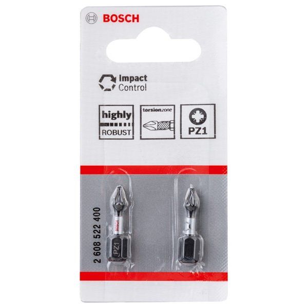 Bosch - Bit PRO Pozidriv Impact Bit, 2608522400 PZ1, 25 mm, 2-tlg