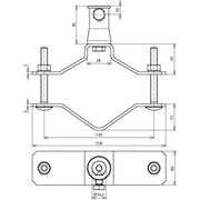 DEHN - Rohrschelle für Blitzschutz Rohrschelle RS D70.90 BB16 V2AZG D 70-90mm NIRO