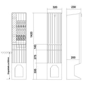 GSAB Elektrotechnik - Anschlussschrank Verteilersäule 32S1400K4LSL00