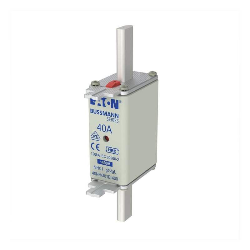 Eaton - Messersicherung Sicherungseinsatz Nieders. 40NHG01B-400 40A AC 400V 120kA − 3 Stück