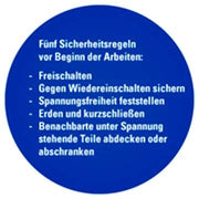 Hein - Warn-/Hinweisschild Hinweisschild 175166 5-Sicherheitsregeln