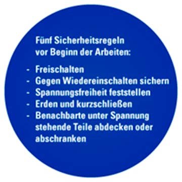 Hein - Warn-/Hinweisschild Hinweisschild 175166 5-Sicherheitsregeln