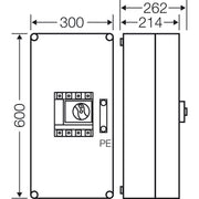 Hensel - Verteilerbaugruppe mit Leistungsschalter MiLasttrennschaltergehäuse Mi 7441 160 A, 4polig + PE