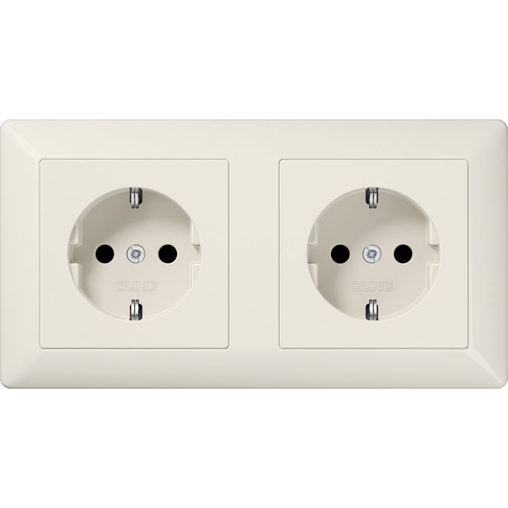 Jung - Steckdose Kanal-SCHUKO-Steckdose AS 1522 BF 2-fach16A 250V