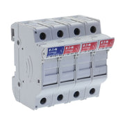 Eaton - Halter für zylindrische Sicherung Sicherungshalter Niedersp. 3PundNeutral#CHM3DNU 30A AC 600V 3polig+N − 3 Stück