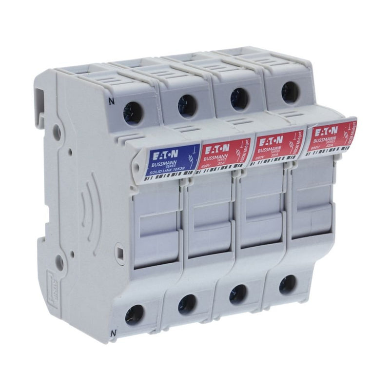 Eaton - Halter für zylindrische Sicherung Sicherungshalter Niedersp. 3PundNeutral#CHM3DNU 30A AC 600V 3polig+N − 3 Stück