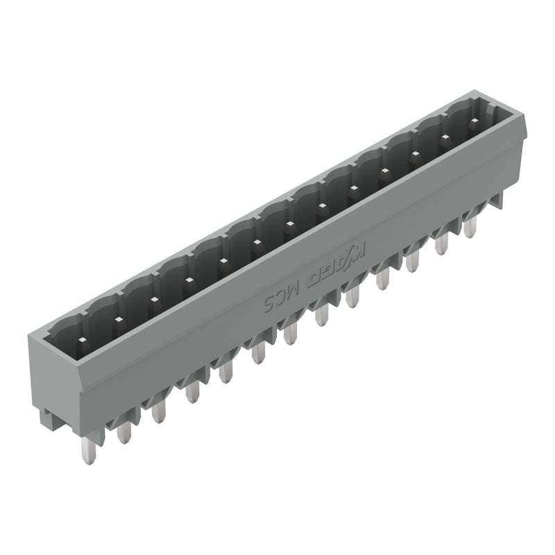 WAGO - Leiterplattensteckverbinder THT-Stiftleiste Lötstift 231-173/001-000 1,2x1,2,gerade,grau − 50 Stück