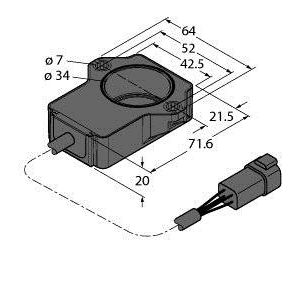 Turck - Drehgeber Miniatur Drehgeber RI360P1-Q #100000177 mit Analogausgang  − 1 Stück