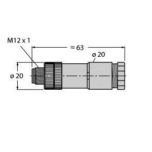 Turck - Rundsteckverbinder, feldkonfektionierbar (Industriesteckverbinder) Stecker DBS8141-0
