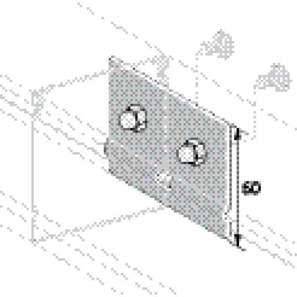 Pflitsch - Kupplung für Leitungsführungskanal Verbindungslasche 180° PIK VL 180 S Stahl verzinkt − 10 Stück