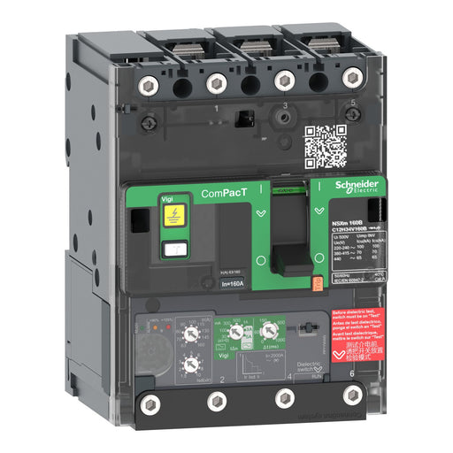 Schneider Electric - Leistungsschalter für Trafo-, Generator- und Anlagenschutz Kompaktleistungsschalter C12H34V160B mit Differenzstromsc