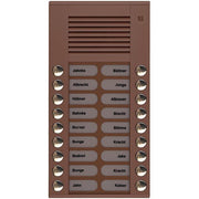 TCS Tür Control - Türstation für Türkommunikation Audioaußenstation 2-reihig PES18-EB/04 18 Tasten AP bronze