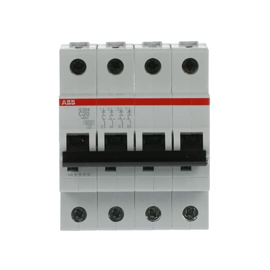 ABB Stotz S&J - Leitungsschutzschalter Sicherungsautomat S204-C20 6 kA, 20 A, 4P