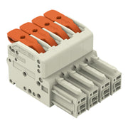 WAGO - Ein- und mehrpolige Klemmenleiste 1-Leiter-Federleiste Hebel 831-1104 Push-inCAGECLAMP,lgr − 24 Stück