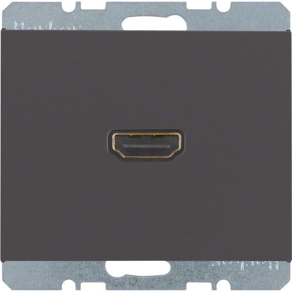 Berker - Einsatz/Abdeckung für Kommunikationstechnik Steckdose High Definition 3315437006 90Grad anthr.matt